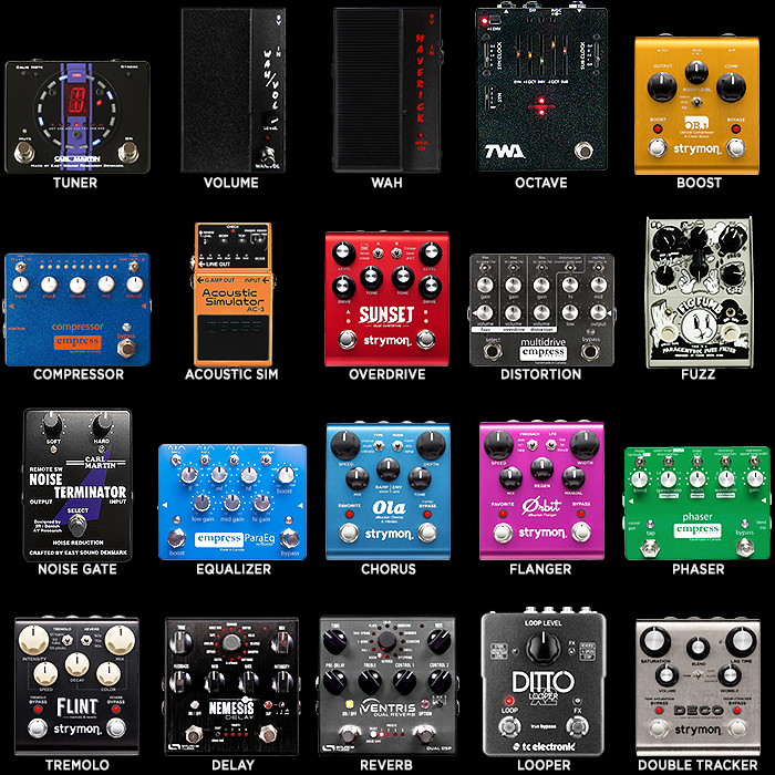 20 Key Guitar Effects Pedal Types - Preferred Medium Pedal per Type ...