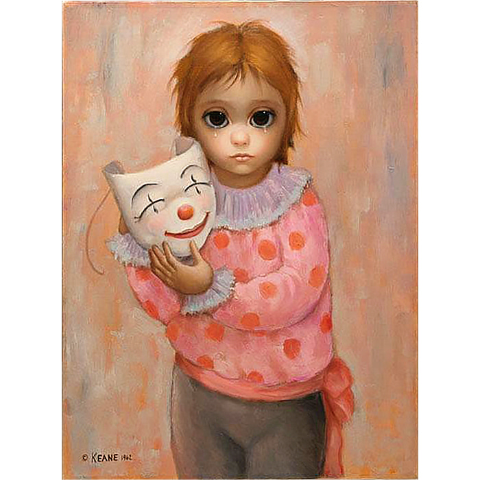 1962 : Margaret Keane : "Sad Clown" Painting / Athena Poster