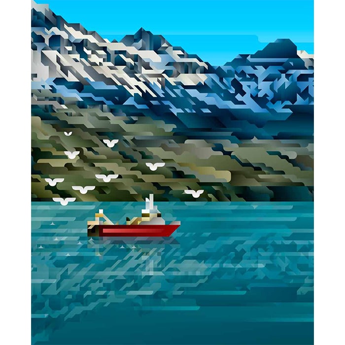 Siggi Eggertsson (Sigurður) (1984 > ) - Landsbankinn Sjómannadagur / Seaman's Day (2019) (Digital Art / Graphics)