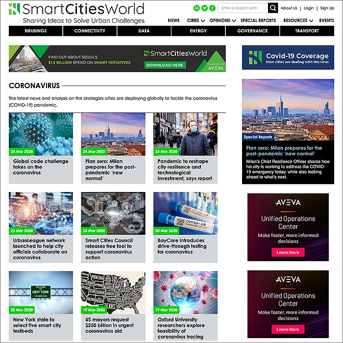 Smart Cities World Coronavirus Hub