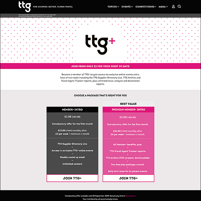 TTG Launches Extended TTG+ and TTG+ Premium Memberships on Affino's Enhanced SaaS Service