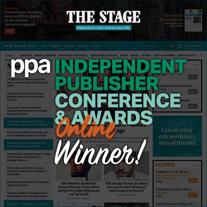 Congratulations to The Stage for winning Team of the Year and getting a Highly Commended Award for Podcast of the Year at this Evening's PPA IPN Awards