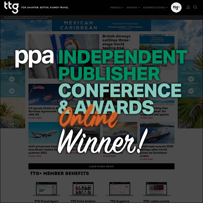 Congratulations to TTG Media for their Highly Commended Award in the Coronavirus Response Category at this Evening's PPA IPN Awards