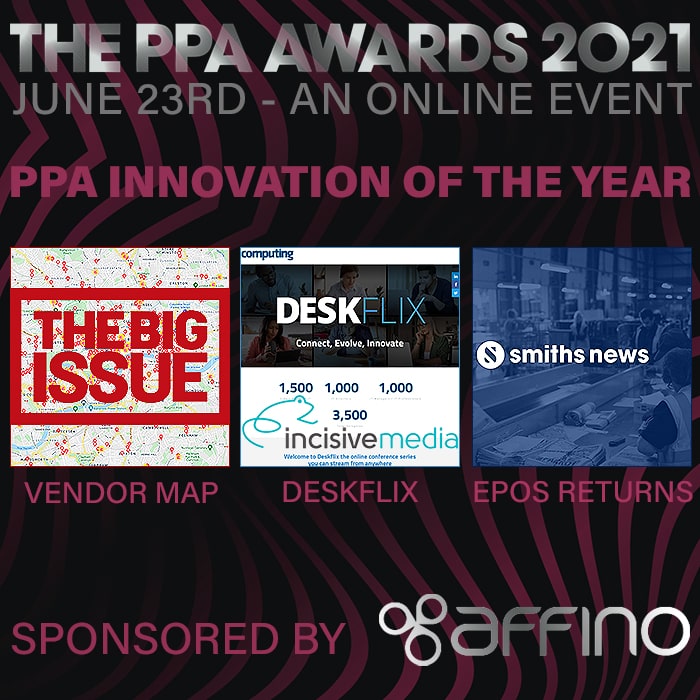 Affino Supports the Publishing Industry by Sponsoring the Innovation of the Year Category at the 2021 PPA Awards on June 23rd