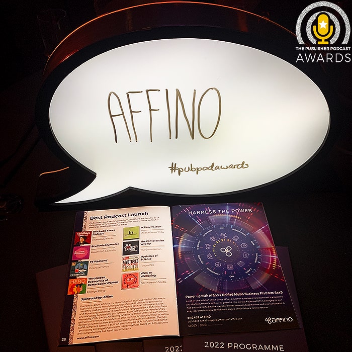 Affino Enormously Enjoyed the 2022 Publisher Podcast Awards, and Heartily Congratulates Best Podcast Launch Winners - Mysteries of Science