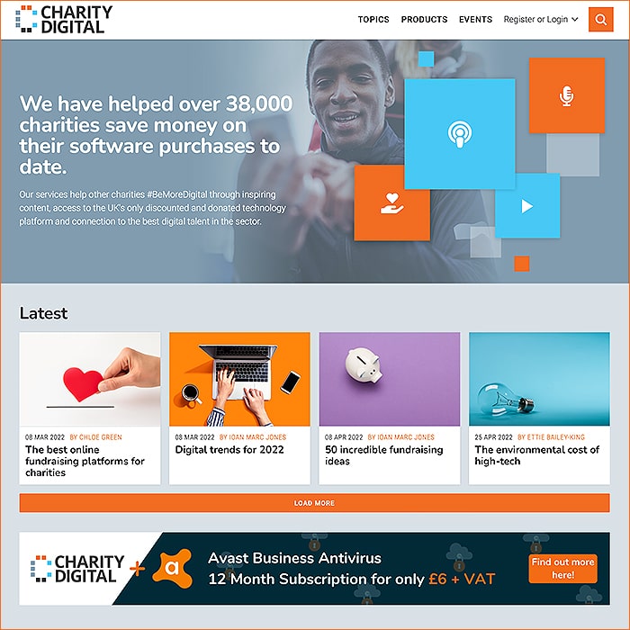 Charity Digital Homepage