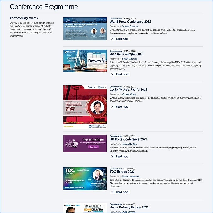 Drewry Conference Programme