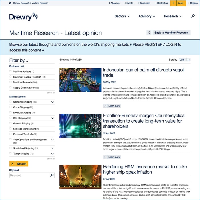 Latest Drewry Opinion Pieces