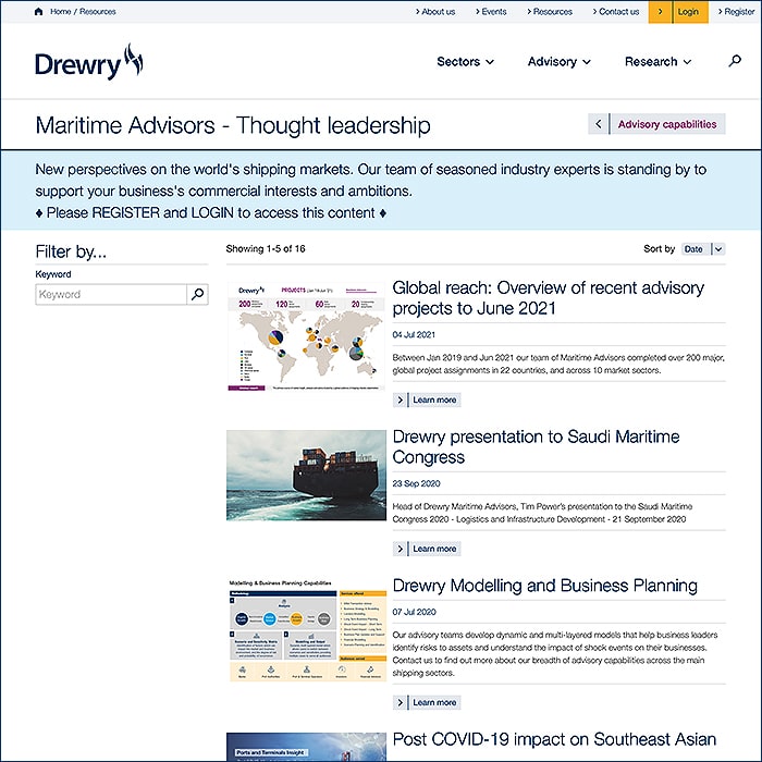Drewry's Thought Leadership