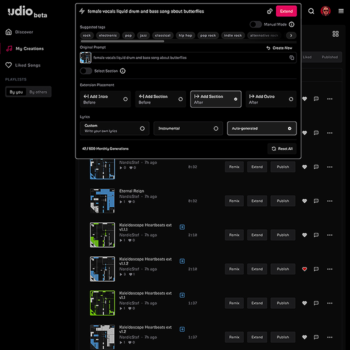 Udio.com Generative Music AI
