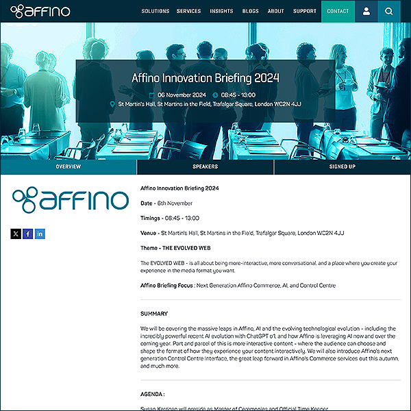 Affino Innovation Briefing 2024 - Event