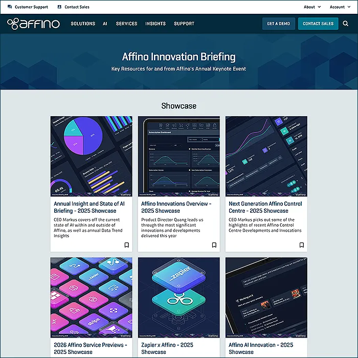 All the materials and references from and for our recent November 20th Event are now up on the Affino Innovation Briefing Page!